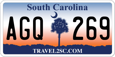 SC license plate AGQ269