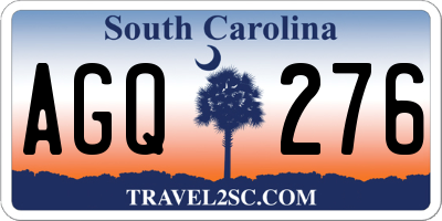 SC license plate AGQ276