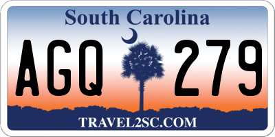 SC license plate AGQ279