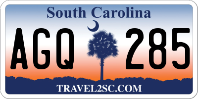 SC license plate AGQ285