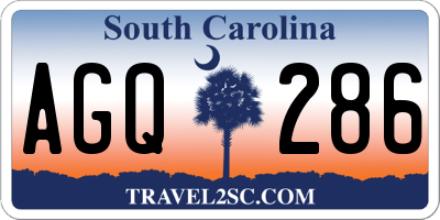 SC license plate AGQ286