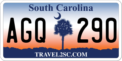 SC license plate AGQ290