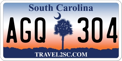 SC license plate AGQ304