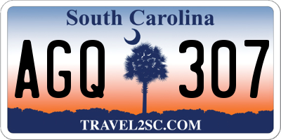 SC license plate AGQ307