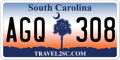 SC license plate AGQ308