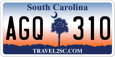 SC license plate AGQ310