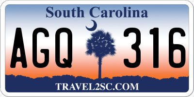 SC license plate AGQ316