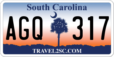 SC license plate AGQ317
