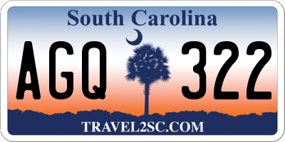 SC license plate AGQ322