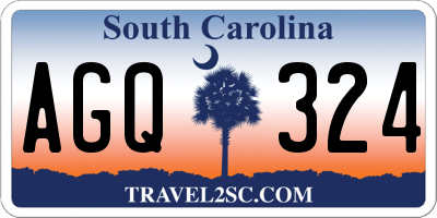 SC license plate AGQ324