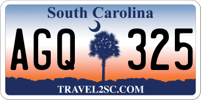SC license plate AGQ325