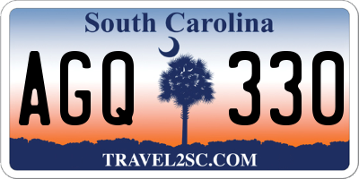 SC license plate AGQ330