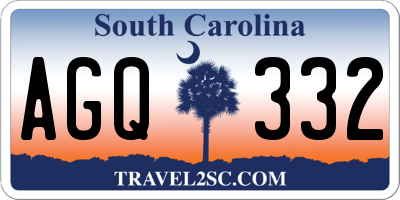 SC license plate AGQ332