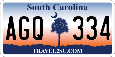 SC license plate AGQ334