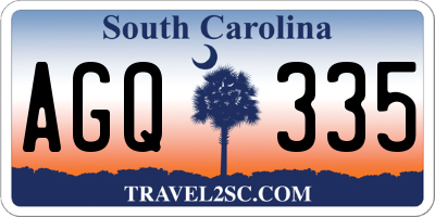 SC license plate AGQ335
