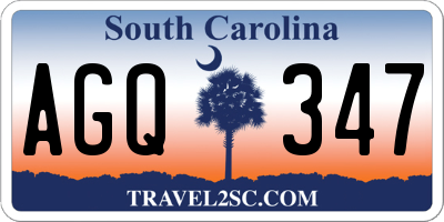 SC license plate AGQ347