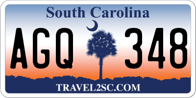 SC license plate AGQ348