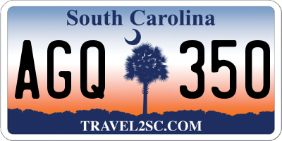 SC license plate AGQ350