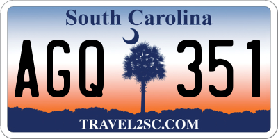 SC license plate AGQ351