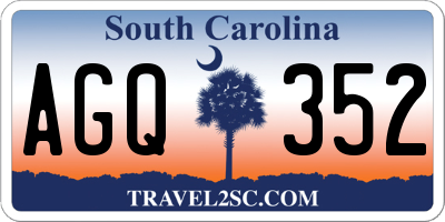 SC license plate AGQ352