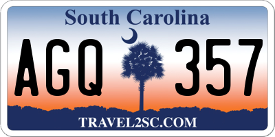 SC license plate AGQ357