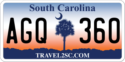 SC license plate AGQ360