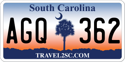 SC license plate AGQ362
