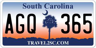 SC license plate AGQ365