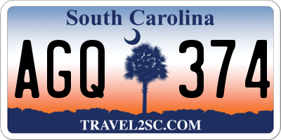 SC license plate AGQ374