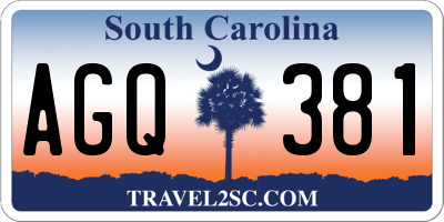 SC license plate AGQ381