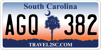 SC license plate AGQ382