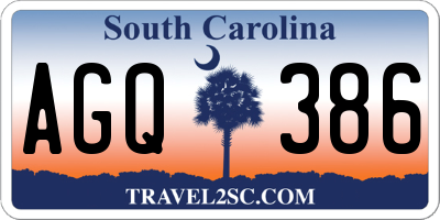 SC license plate AGQ386