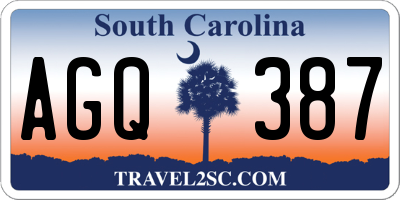 SC license plate AGQ387