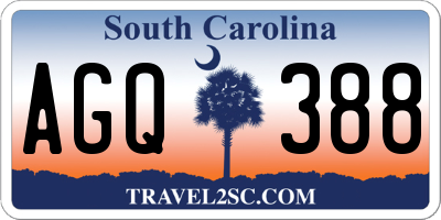 SC license plate AGQ388