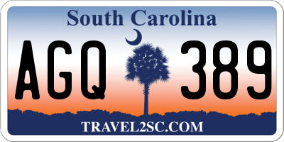 SC license plate AGQ389