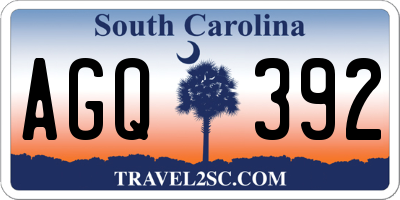SC license plate AGQ392