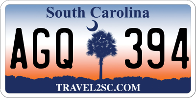 SC license plate AGQ394