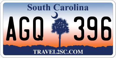 SC license plate AGQ396