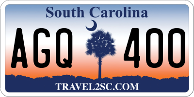 SC license plate AGQ400