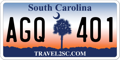 SC license plate AGQ401