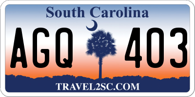 SC license plate AGQ403