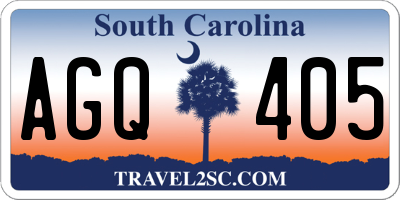 SC license plate AGQ405