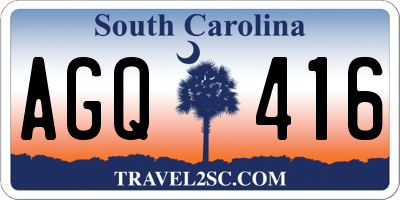 SC license plate AGQ416