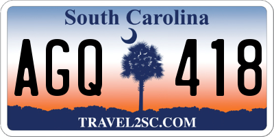 SC license plate AGQ418