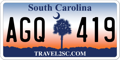 SC license plate AGQ419