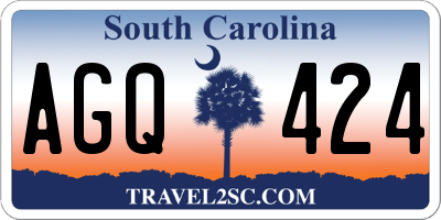 SC license plate AGQ424