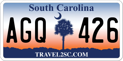 SC license plate AGQ426