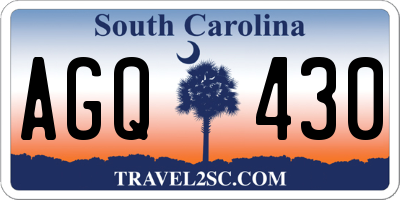 SC license plate AGQ430