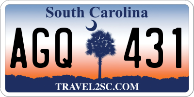 SC license plate AGQ431