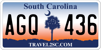SC license plate AGQ436